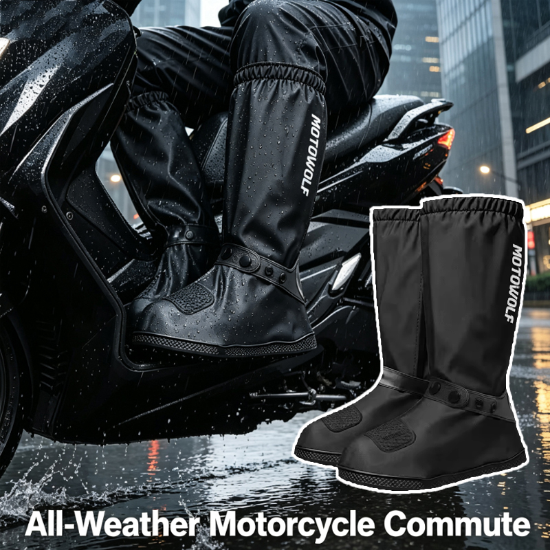 Cycling Shoes For Commute - 야외 통근용 튜브형 레인슈즈커버 재사용 가능
