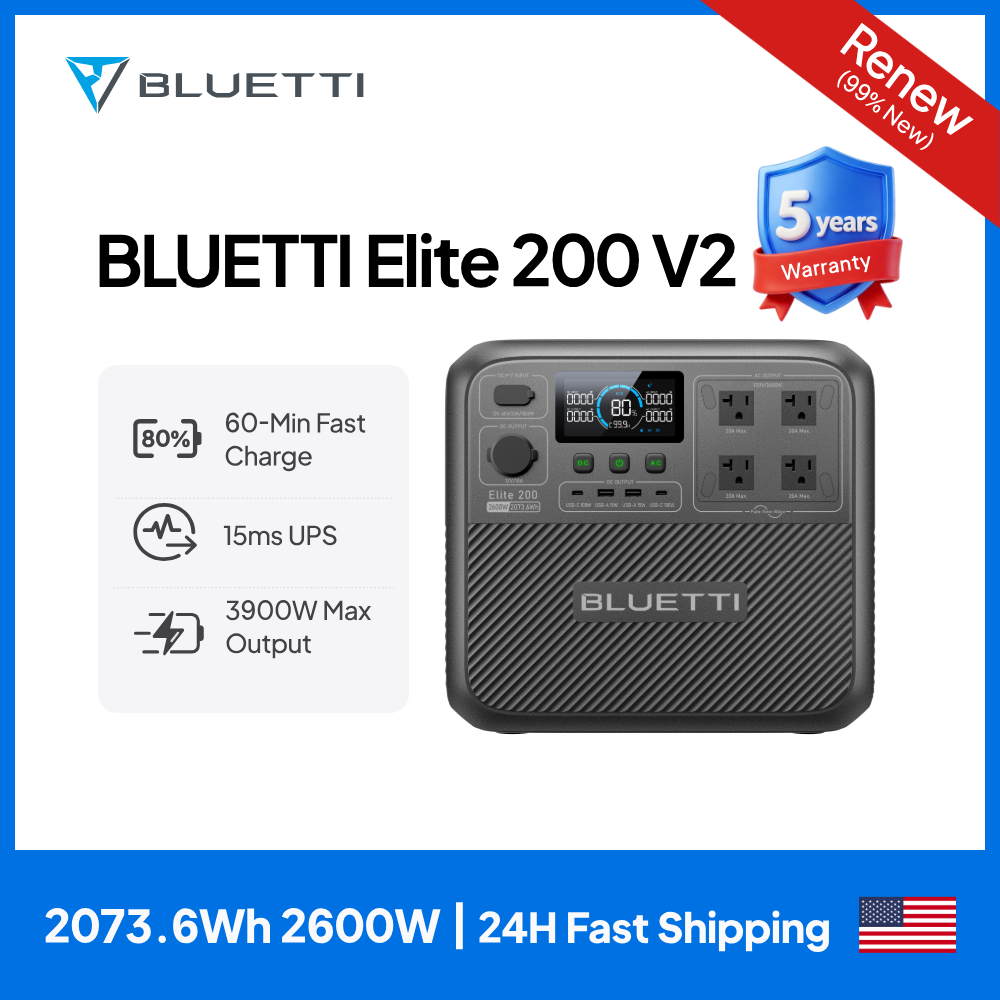 Usb Charger Dynamo - 【리뉴얼】BLUETTI Elite 200 V2 휴대용 발전소