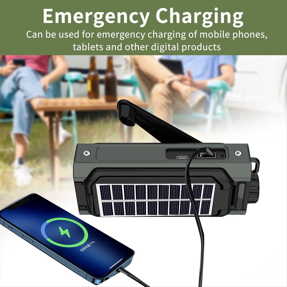 A26Z 휴대용 태양광 라디오, 비상용 핸드 크랭크 라 - Usb Charger Dynamo 리뷰 및 가격