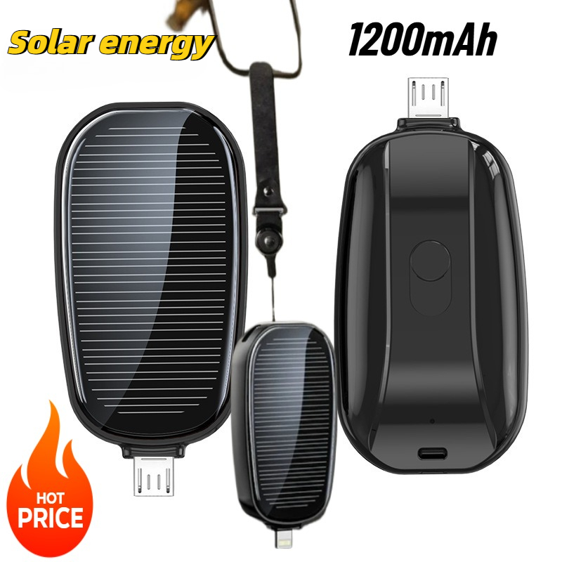 1200mAh 태양광 미니 보조배터리 키체인 휴대용 충 - Usb Charger Dynamo 리뷰 및 가격