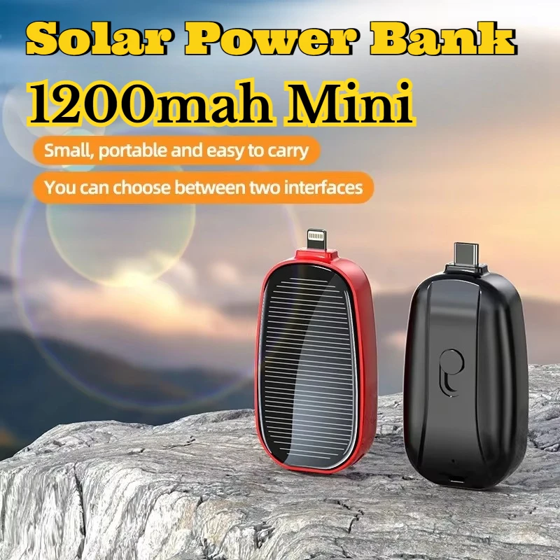 1200mAh 태양광 미니 보조배터리 키체인 휴대용 충 - Usb Charger Dynamo 리뷰 및 가격