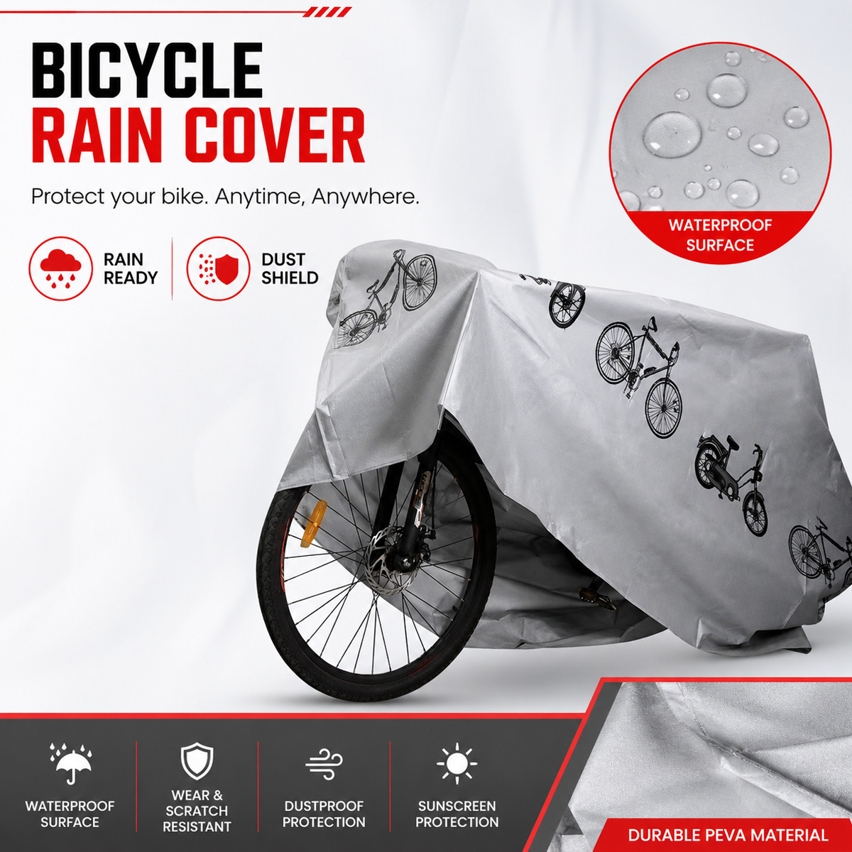 PINMOAP 범용 자전거 레인 커버 방수 야외 자전거 - Cycling Commuter Bag 리뷰 및 가격