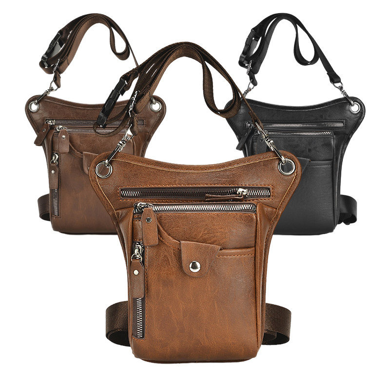 빈티지 PU 가죽 허리 팩 드롭 레그 백 남녀 방수 오 - Cycling Commuter Bag 리뷰 및 가격