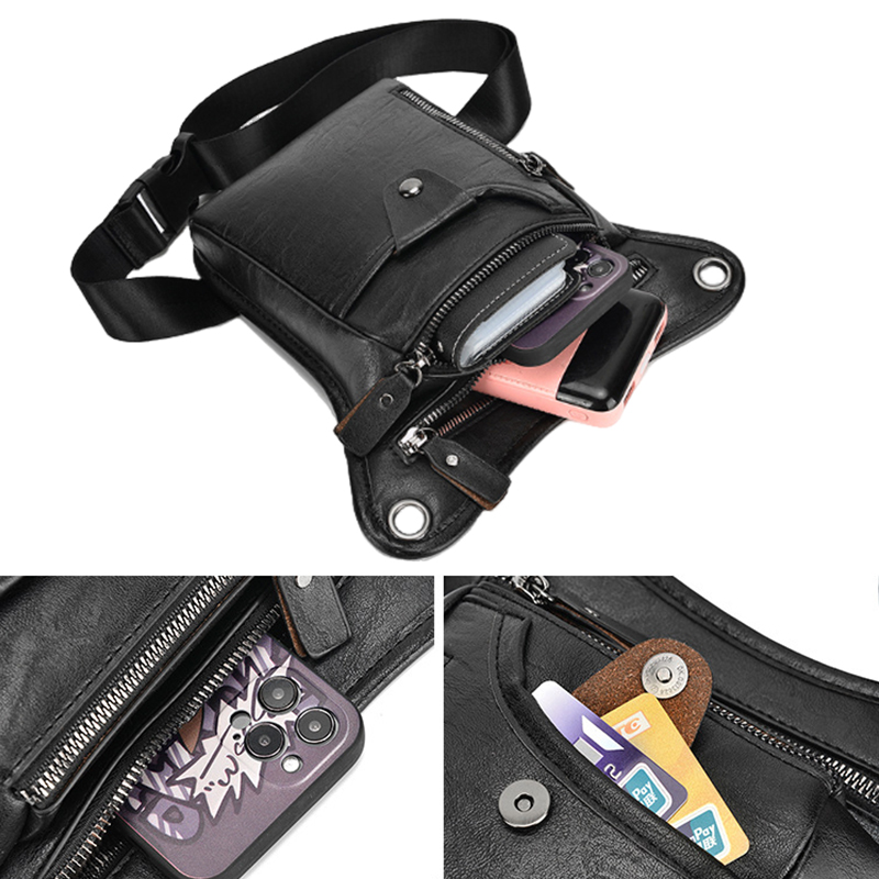 빈티지 PU 가죽 허리 팩 드롭 레그 백 남녀 방수 오 - Cycling Commuter Bag 리뷰 및 가격